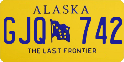 AK license plate GJQ742
