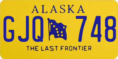 AK license plate GJQ748