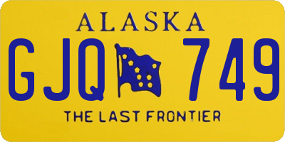 AK license plate GJQ749