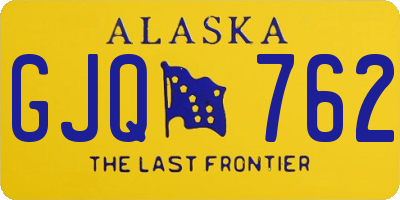 AK license plate GJQ762