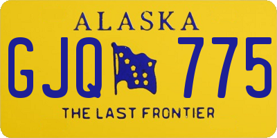 AK license plate GJQ775
