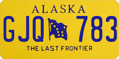 AK license plate GJQ783