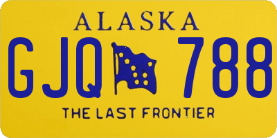 AK license plate GJQ788