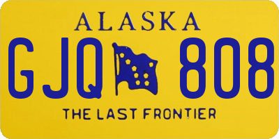AK license plate GJQ808
