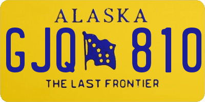 AK license plate GJQ810