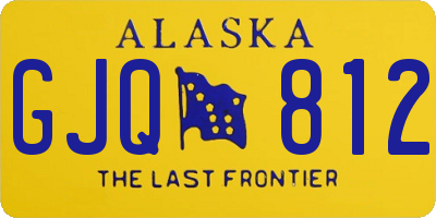 AK license plate GJQ812