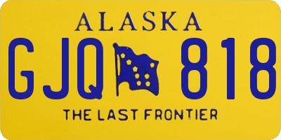 AK license plate GJQ818