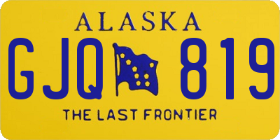 AK license plate GJQ819