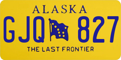 AK license plate GJQ827
