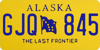 AK license plate GJQ845