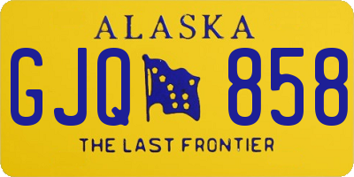 AK license plate GJQ858