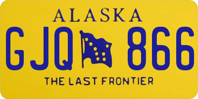 AK license plate GJQ866