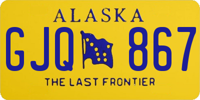 AK license plate GJQ867