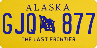 AK license plate GJQ877