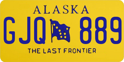AK license plate GJQ889