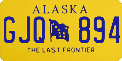 AK license plate GJQ894