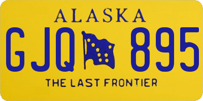 AK license plate GJQ895