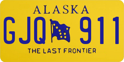 AK license plate GJQ911