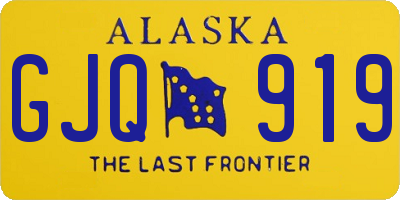 AK license plate GJQ919