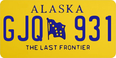 AK license plate GJQ931