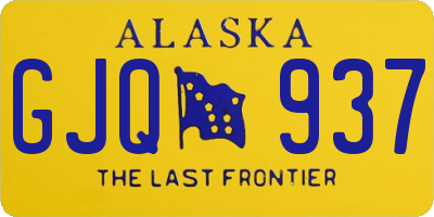 AK license plate GJQ937