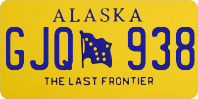 AK license plate GJQ938