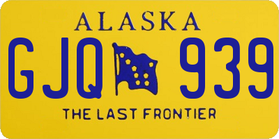 AK license plate GJQ939