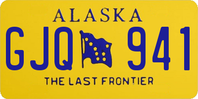 AK license plate GJQ941