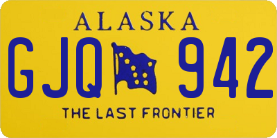 AK license plate GJQ942