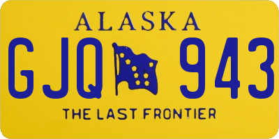 AK license plate GJQ943