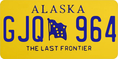AK license plate GJQ964