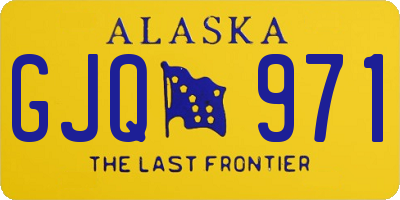 AK license plate GJQ971