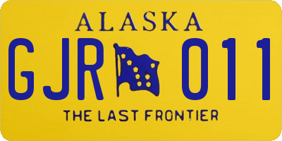 AK license plate GJR011