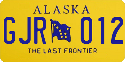 AK license plate GJR012