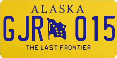 AK license plate GJR015