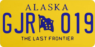 AK license plate GJR019