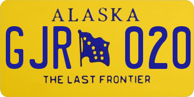 AK license plate GJR020
