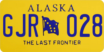 AK license plate GJR028