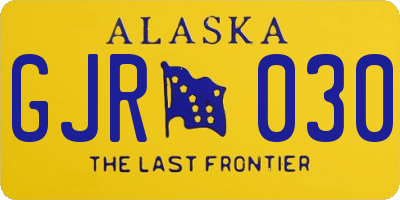 AK license plate GJR030