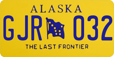 AK license plate GJR032