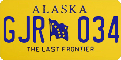 AK license plate GJR034