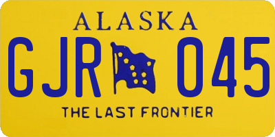 AK license plate GJR045