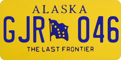 AK license plate GJR046