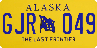 AK license plate GJR049