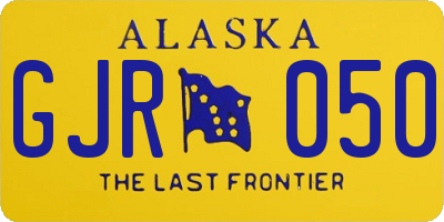 AK license plate GJR050