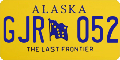 AK license plate GJR052