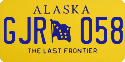 AK license plate GJR058