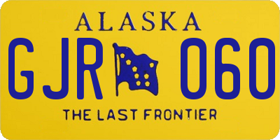 AK license plate GJR060