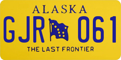 AK license plate GJR061
