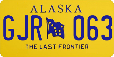 AK license plate GJR063